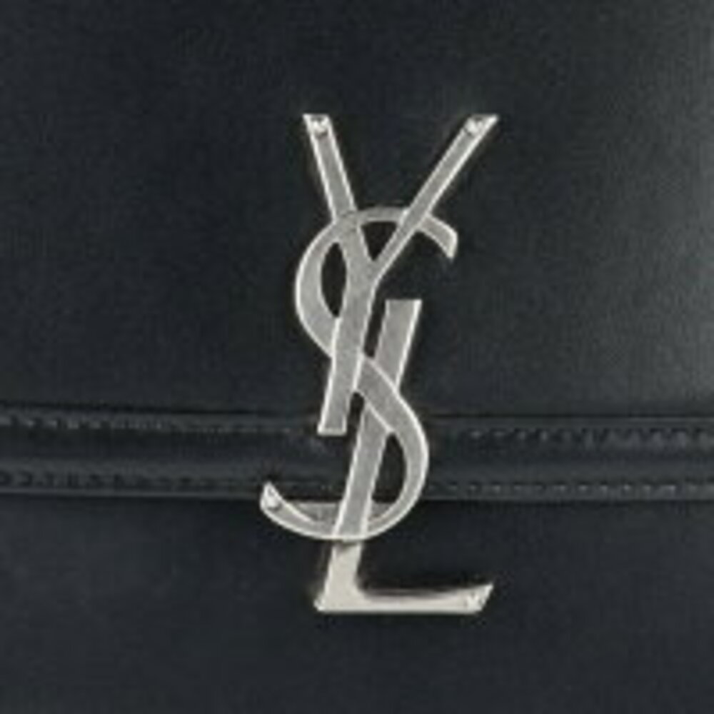 Saint Laurent YSL Solferino Crossbody Shoulder Bag Glazed Black Satchel - Picture 7 of 13